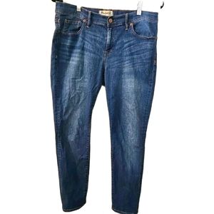 Madewell Womens Mid-Rise Straight Leg Cotton Blend Jeans Size‎ 32